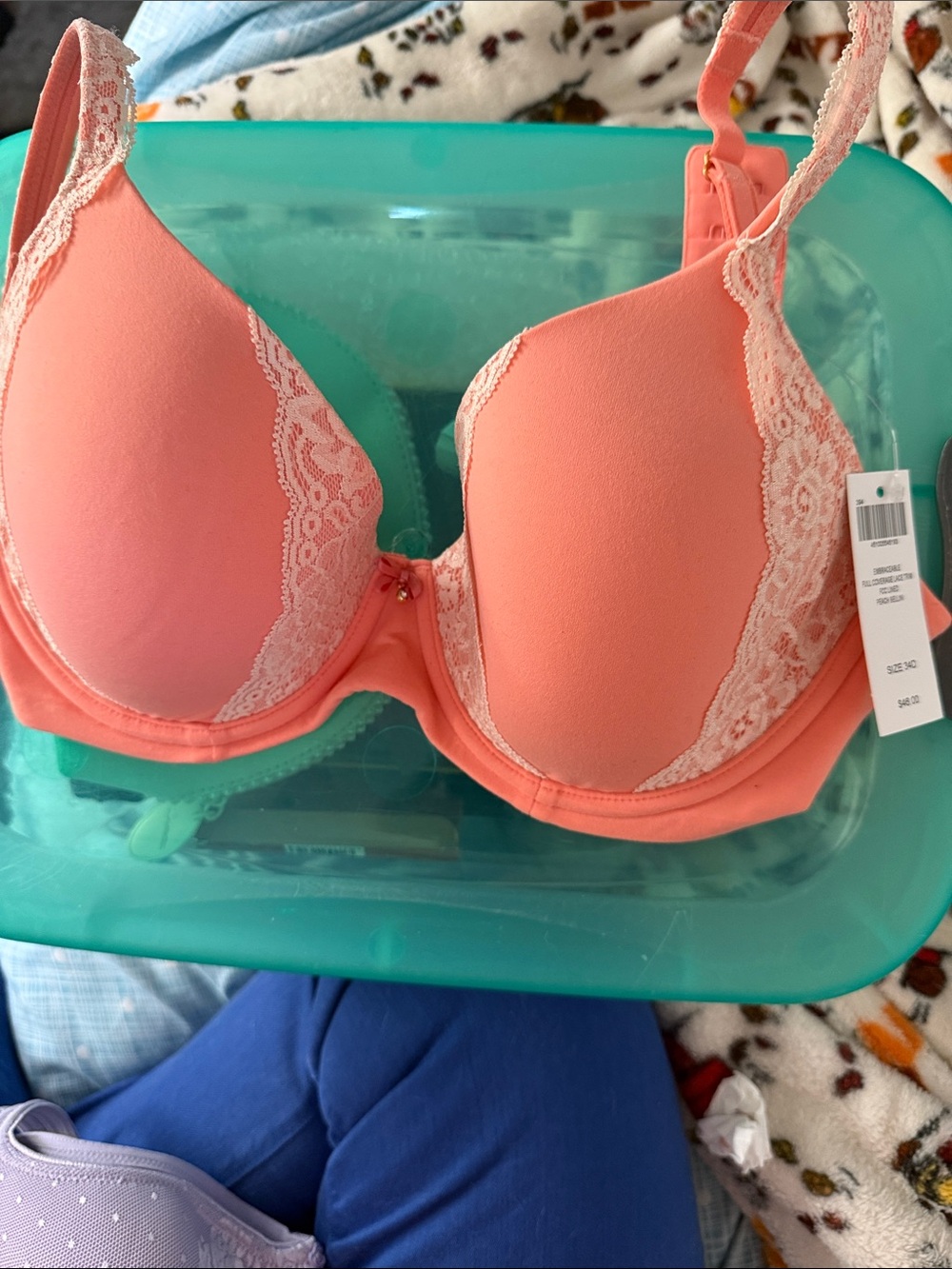 Soma Coral Lace-Trim Push-Up Bra